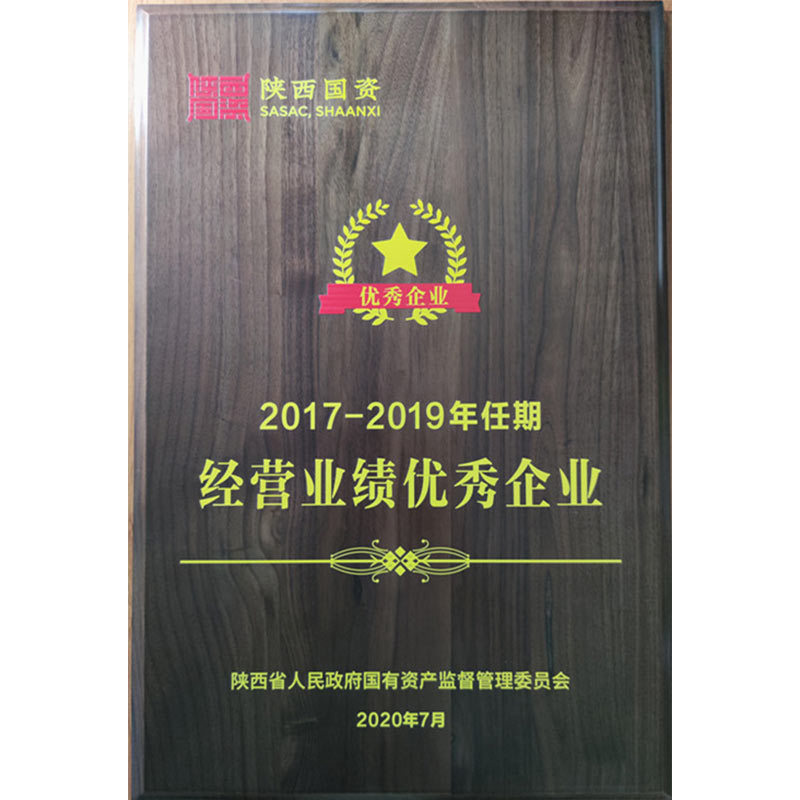 2017-2019年任期经营业绩优秀企业